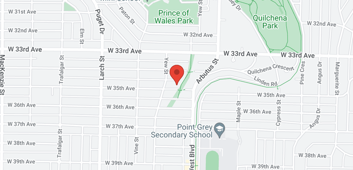 map of 2149 W 35TH AVENUE